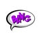 Speech bubble with text Bang, comic text sound effect vector Illustration