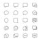 Speech bubble thin icons