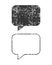 Speech bubble vector icon collection with grunge texture. Message and chat symbol set. Empty or blank speak and text sing.