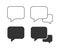 Speech bubble vector icon collection. Message and chat symbol set. Empty or blank speak and text sing.