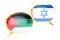 Speech bubbles, Arab-Israeli conversation concept. 3D rendering