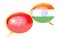 Speech bubbles, Chinese-Indian translation concept. 3D renderin