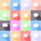 Speech bubbles flat icons