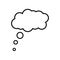 Speech bubbles Isolated on white background. Conversation icon. thought bubble icon. thinking cloud bubble icon