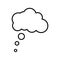 Speech bubbles Isolated on white background. Conversation icon. thought bubble icon. thinking cloud bubble icon