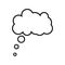 Speech bubbles Isolated on white background. Conversation icon. thought bubble icon. thinking cloud bubble icon