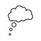 Speech bubbles Isolated on white background. Conversation icon. thought bubble icon. thinking cloud bubble icon