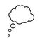 Speech bubbles Isolated on white background. Conversation icon. thought bubble icon. thinking cloud bubble icon