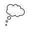 Speech bubbles Isolated on white background. Conversation icon. thought bubble icon. thinking cloud bubble icon