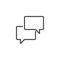 Speech bubbles line icon