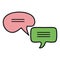 Speech bubbles messages icons