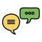 Speech bubbles messages icons