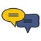 Speech bubbles messages icons