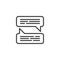 Speech bubbles messages outline icon