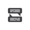 Speech bubbles messages vector icon