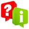 Speech Bubbles Question Information Red And Green