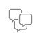 Speech bubbles, sms, chat, comments line icon.