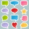 Speech Bubbles Stickers Set