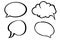 Speech bubbles thinking bubbles icon on white background. Illustration design