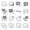 Speech chat bubbles icon set