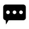 Speech chat icon. Ellipsis sign. Communication concept. App element. Dialogue symbol. Vector illustration. Stock image.