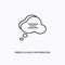 Speech cloud conversation outline icon. Simple linear element illustration. Isolated line Speech cloud conversation icon on white