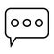 Speech dialogue icon. Communication background. Ellipsis sign. Message insignia. Vector illustration. Stock image.