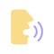 Speech recognition flat color ui icon