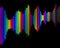 Speech recognition technology or sound recording concept: multicolor sound waves.