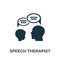 Speech Therapist icon. Simple element from child development collection. Creative Speech Therapist icon for web design, templates