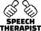 Speech therapist with thumbs - T-Shirt design