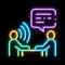 Speech Therapy neon glow icon illustration