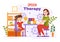 Speech Therapy Vector Illustration with Kids Training Basic Language Skills and Articulation Problem in Education Flat Cartoon