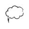 Speech think bubbles icon flat icon. Single high quality outline symbol of info for web design or mobile app. Thin line