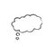 Speech think bubbles icon flat icon. Single high quality outline symbol of info for web design or mobile app. Thin line
