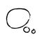 Speech think bubbles icon flat icon. Single high quality outline symbol of info for web design or mobile app. Thin line