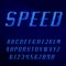 Speed alphabet vector font.