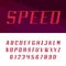 Speed alphabet vector font.