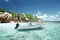 Speed boat on the beach of Coco Island