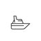 Speed boat outline icon