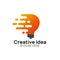 speed bulb icon symbol design. creative idea logo design template