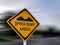 Speed Bump Sign - Yellow Road Traffic Warning Sign