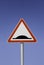 Speed bump (sleeping policeman) traffic sign