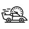 Speed car icon outline vector. Vehicle drive