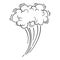Speed cloud motion effect. Cartoon comic line clouds, moving smoke puff, funny fart, air jump blow wind dust, boom