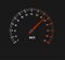 Speed Counter or Speedometer Dashboard Car with Pointer. Vector