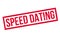 Speed Dating rubber stamp