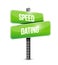 speed dating street sign concept illustration