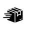 Speed Delivery Service Silhouette Icon. Parcel Box Package Express Deliver Glyph Pictogram. Fast Post Company Quick