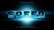 Speed editable 3D text effect template blue glow. Vector illustration